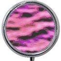 Pink  Waves Flow Series 2 Mini Round Pill Box View1