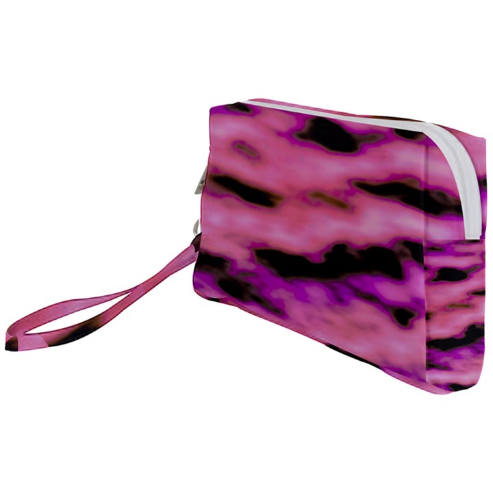 Pink  Waves Flow Series 2 Wristlet Pouch Bag (Small)