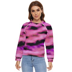 Pink  Waves Flow Series 2 Women s Long Sleeve Raglan Tee