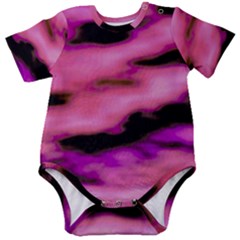 Pink  Waves Flow Series 2 Baby Short Sleeve Onesie Bodysuit by DimitriosArt