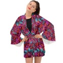 Colorful Spheres Motif Print Design Pattern Long Sleeve Kimono View1