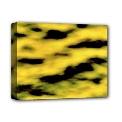 Yellow Waves Flow Series 1 Deluxe Canvas 14  X 11  (stretched) by DimitriosArt