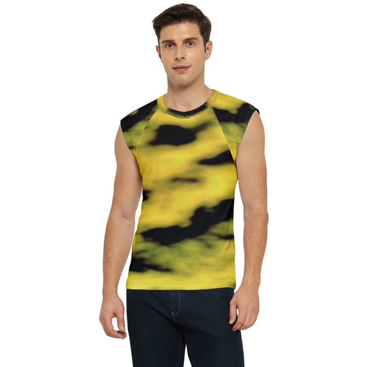 Yellow Waves Flow Series 1 Men s Raglan Cap Sleeve Tee