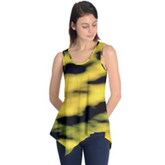 Yellow Waves Flow Series 1 Sleeveless Tunic by DimitriosArt