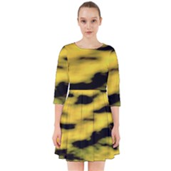 Yellow Waves Flow Series 1 Smock Dress by DimitriosArt