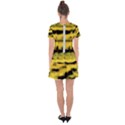 Yellow Waves Flow Series 1 Drop Hem Mini Chiffon Dress View2