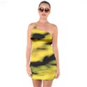 Yellow Waves Flow Series 1 One Soulder Bodycon Dress View1