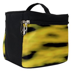 Yellow Waves Flow Series 1 Make Up Travel Bag (small) by DimitriosArt