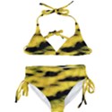 Yellow Waves Flow Series 1 Kids  Classic Bikini Set View1