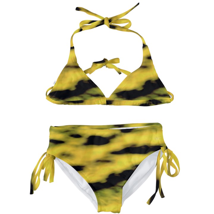 Yellow Waves Flow Series 1 Kids  Classic Bikini Set