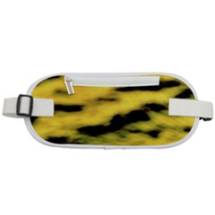 Yellow Waves Flow Series 1 Rounded Waist Pouch by DimitriosArt