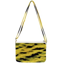 Yellow Waves Flow Series 1 Double Gusset Crossbody Bag by DimitriosArt