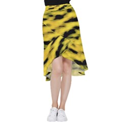 Yellow Waves Flow Series 1 Frill Hi Low Chiffon Skirt