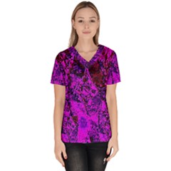 Bromide Diamonds Women s V-neck Scrub Top by MRNStudios