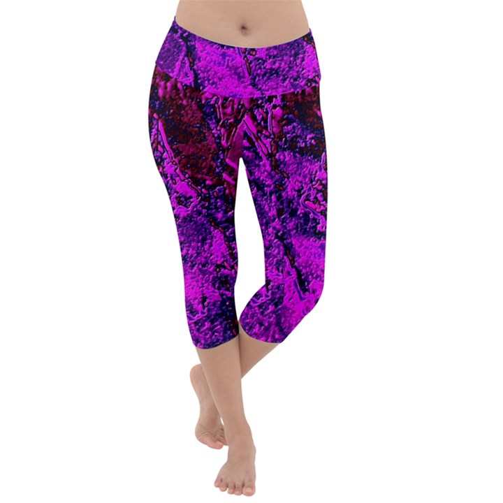 Bromide Diamonds Lightweight Velour Capri Yoga Leggings