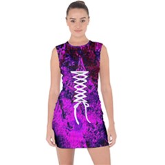 Bromide Diamonds Lace Up Front Bodycon Dress by MRNStudios