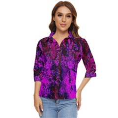 Bromide Diamonds Women s Quarter Sleeve Pocket Shirt