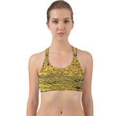 Yellow Waves Flow Series 2 Back Web Sports Bra by DimitriosArt