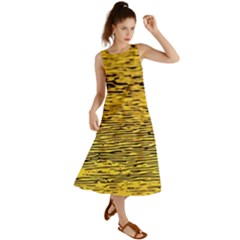 Yellow Waves Flow Series 2 Summer Maxi Dress by DimitriosArt