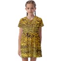 Yellow Waves Flow Series 2 Kids  Asymmetric Collar Dress View1