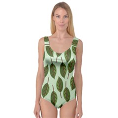 Green Leaves Princess Tank Leotard 