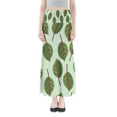 Green Leaves Full Length Maxi Skirt by Blush