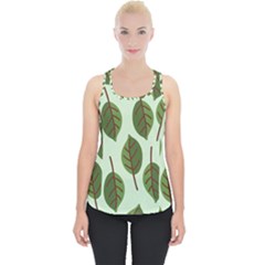 Green Leaves Piece Up Tank Top