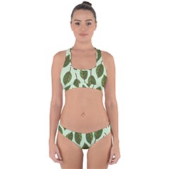 Green Leaves Cross Back Hipster Bikini Set by Blush