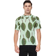 Green Leaves Men s Short Sleeve Rash Guard by Blush