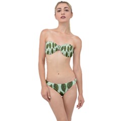 Green Leaves Classic Bandeau Bikini Set by Blush