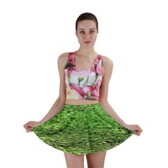 Green Waves Flow Series 2 Mini Skirt by DimitriosArt