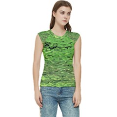 Green Waves Flow Series 2 Women s Raglan Cap Sleeve Tee by DimitriosArt