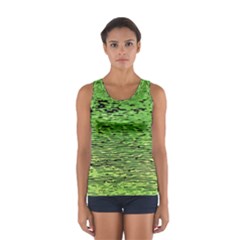 Green Waves Flow Series 2 Sport Tank Top  by DimitriosArt