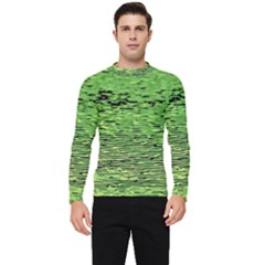 Green Waves Flow Series 2 Men s Long Sleeve Rash Guard by DimitriosArt