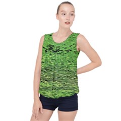 Green Waves Flow Series 2 Bubble Hem Chiffon Tank Top by DimitriosArt