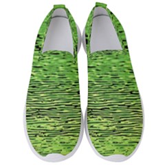 Green Waves Flow Series 2 Men s Slip On Sneakers by DimitriosArt