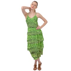 Green Waves Flow Series 2 Layered Bottom Dress by DimitriosArt