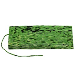 Green Waves Flow Series 2 Roll Up Canvas Pencil Holder (s) by DimitriosArt