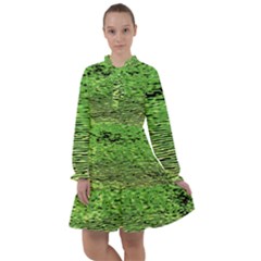 Green Waves Flow Series 2 All Frills Chiffon Dress by DimitriosArt