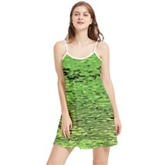 Green Waves Flow Series 2 Summer Frill Dress