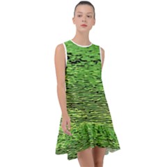 Green Waves Flow Series 2 Frill Swing Dress by DimitriosArt