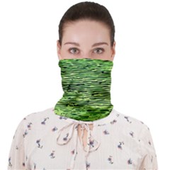 Green Waves Flow Series 2 Face Covering Bandana (adult) by DimitriosArt