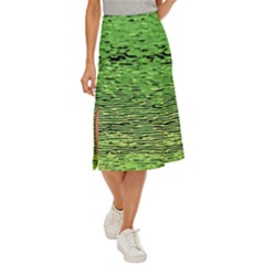 Green Waves Flow Series 2 Midi Panel Skirt