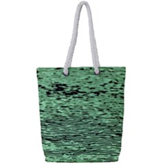 Blue Waves Flow Series 4 Full Print Rope Handle Tote (small) by DimitriosArt