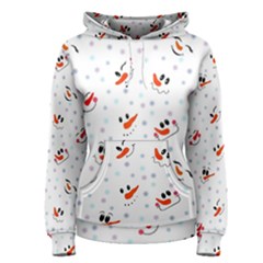 Cute Faces Of Snowmen Women s Pullover Hoodie by SychEva