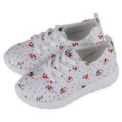 Cute Faces Of Snowmen Kids  Lightweight Sports Shoes by SychEva