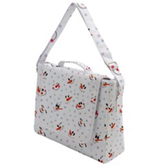 Cute Faces Of Snowmen Box Up Messenger Bag by SychEva