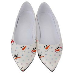 Cute Faces Of Snowmen Women s Low Heels by SychEva