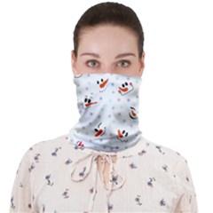 Cute Faces Of Snowmen Face Covering Bandana (adult) by SychEva