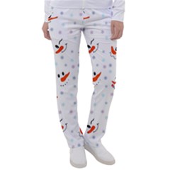 Cute Faces Of Snowmen Women s Casual Pants by SychEva